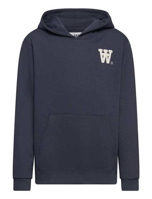 Se Wood Wood Izzy Kids Aa Moss Hoodie Wood Wood Navy ved Booztlet