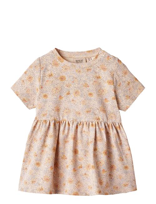 Wheat Jersey Dress S/S Anna Wheat Patterned