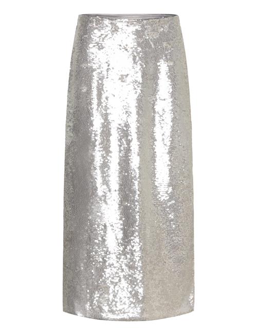 Malina Clarisse Sequin Maxi Skirt Malina Silver