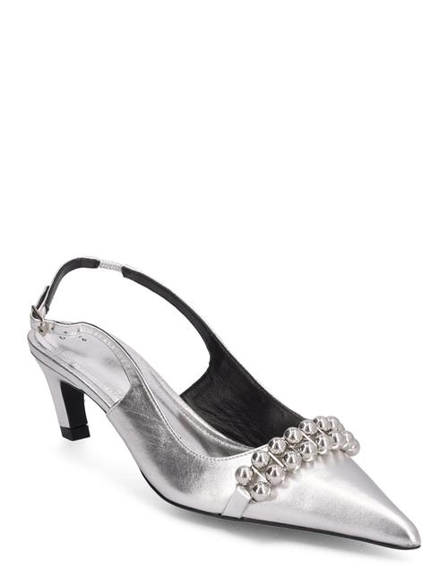 D6Yumi Metalic Slingback Pumps Dante6 Silver