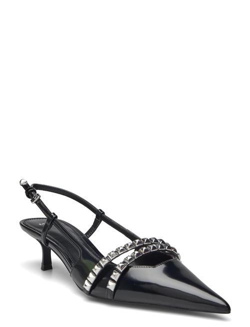 Mango Studded Slingback Shoes Mango Black