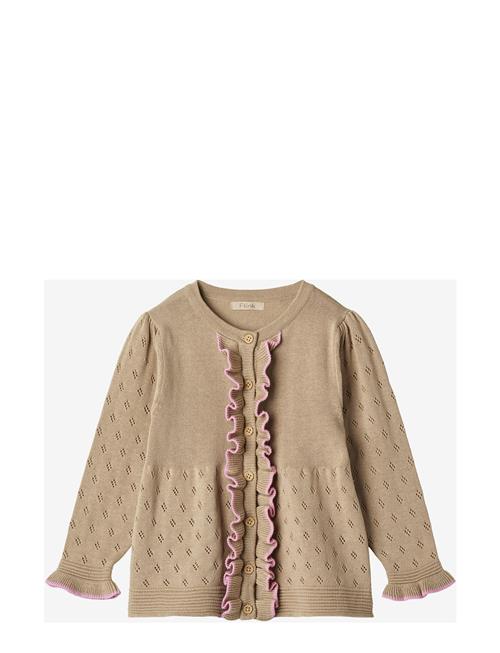 Fliink Glassy Ls Cardigan Fliink Beige