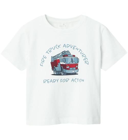 Se Name It T-shirt - NmmFirkano - Bright White m. Print ved KidsWorld