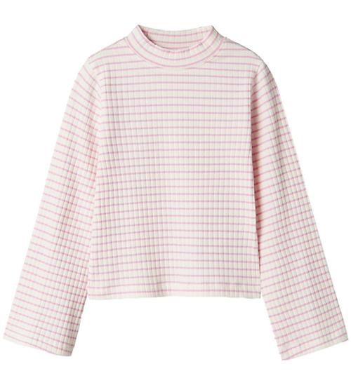 Name It Bluse - Rib - Cropped - NkfKalone - Jet Stream/Pastel La