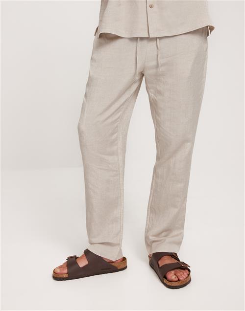 Brand Island Elviro Linen Pants Hørbukser Ecru