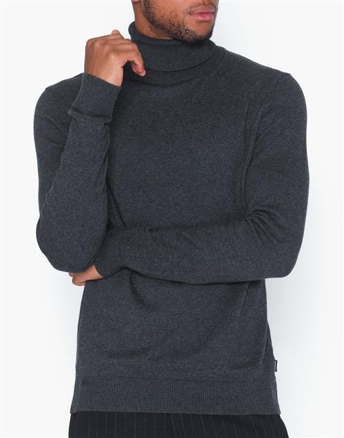 Jack & Jones Jjeemil Knit Roll Neck Noos Striktrøjer Mørkegrå