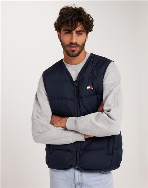 Tommy Jeans Tjm Lt Down V-Neck Flag Vest Veste Blå