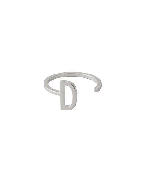Ring A-Z Silver Design Letters Silver