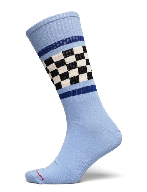 Happy Socks Checked Stripe Sneaker Sock Happy Socks Blue