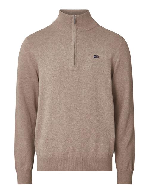 Se Lexington Clothing Clay Cotton Half-Zip Sweater Lexington Clothing Beige ved Booztlet