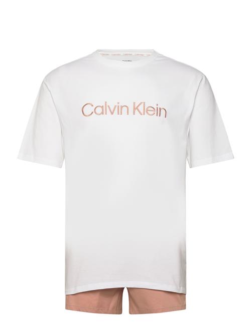 Se Calvin Klein S/S Short Set Calvin Klein White ved Booztlet