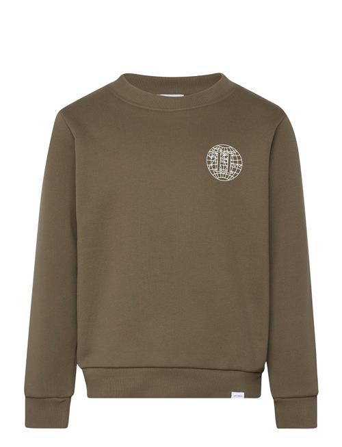 Se Les Deux Globe Sweatshirt Kids Les Deux Green ved Booztlet