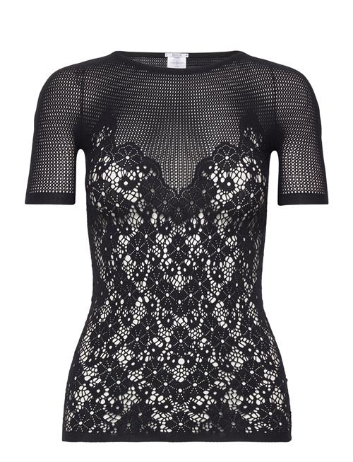 Wolford Flower Lace Top Short Sleeves Wolford Black