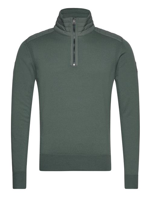 Belstaff Kilmington Quarter Zip Jumper Washed Navy Belstaff Green