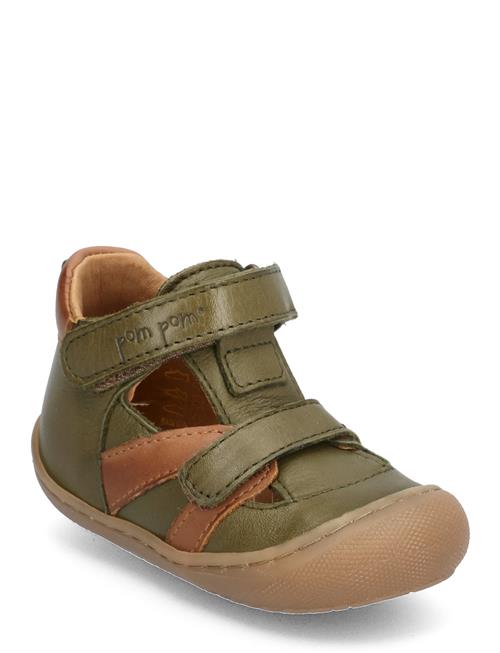 Pom Pom Walkers™ Velcro Sandal Pom Pom Khaki