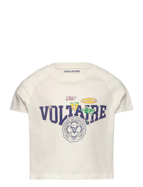 Zadig & Voltaire Kids Short Sleeves Tee-Shirt Zadig & Voltaire Kids Cream