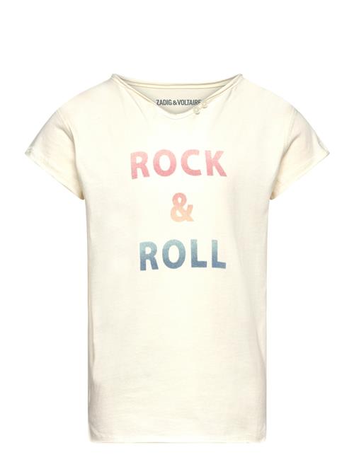 Short Sleeves Tee-Shirt Zadig & Voltaire Kids Cream