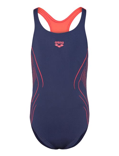 Se Arena G Reflecting Swimsuit Swim Pro Back Black-Water Arena Navy ved Booztlet