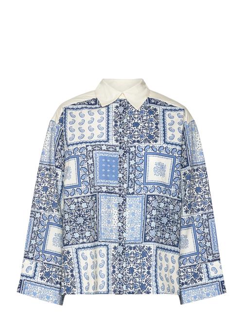 Carmen Over D Patchwork Shirt Malina Blue