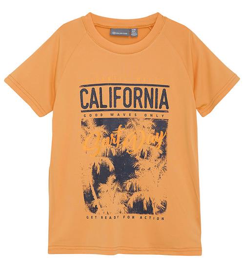 Color Kids Color Kids T-shirt - Polyester - Tangerine m. Print