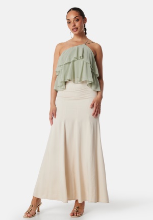 Bubbleroom Occasion Viscose Maxi Skirt Cream 40