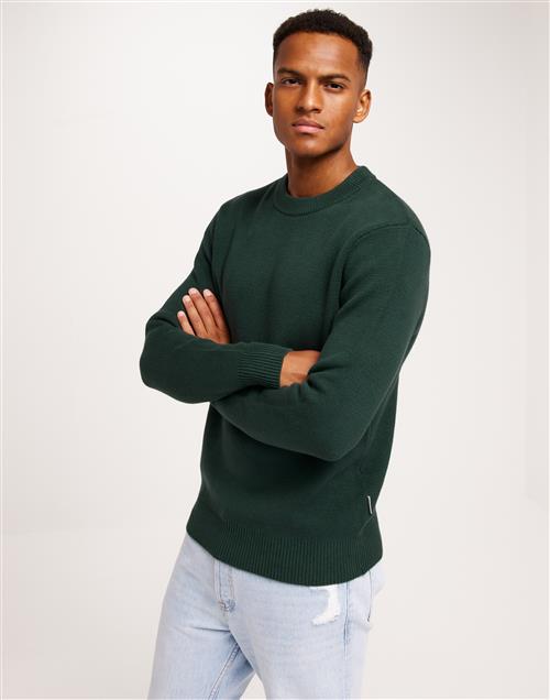 Selected Homme Slhtodd Ls Knit Crew Neck W Striktrøjer Green Gables