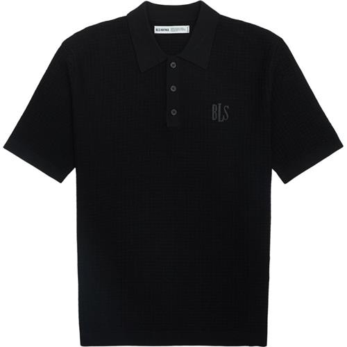 Se Bls Wilkins Knit Polo 202403072 T-shirt Sort ved Quint