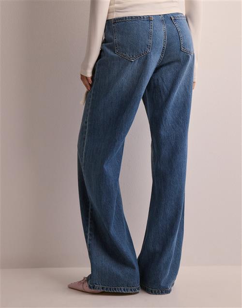 Se Vero Moda - Blå - Vmkathy Hr Wide Jeans GU3215 ved Nelly