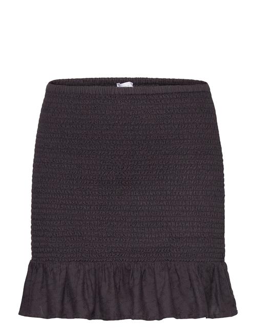 Mango Gathered Skirt With Ruffles Mango Black