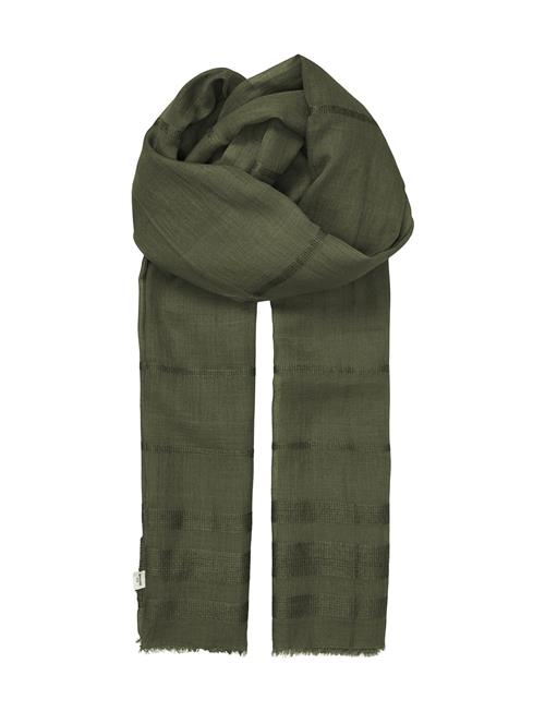 Se Becksöndergaard Milena Cowo Scarf Becksöndergaard Green ved Booztlet