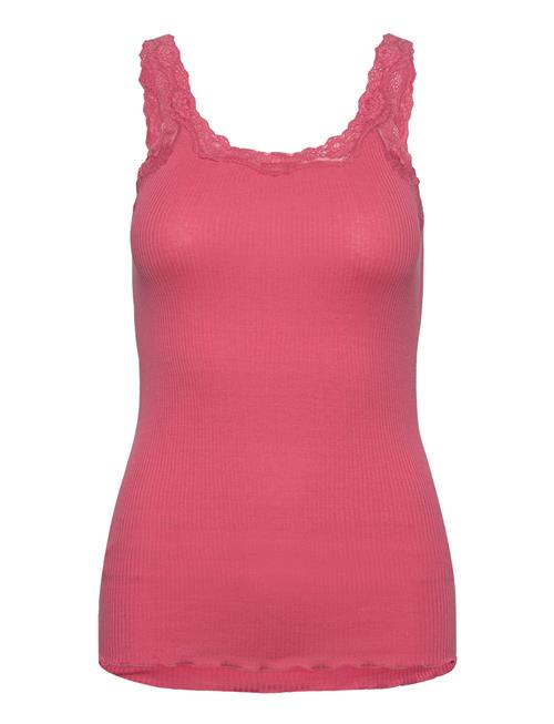 Se Rosemunde Silk Top W/ Lace Rosemunde Pink ved Booztlet