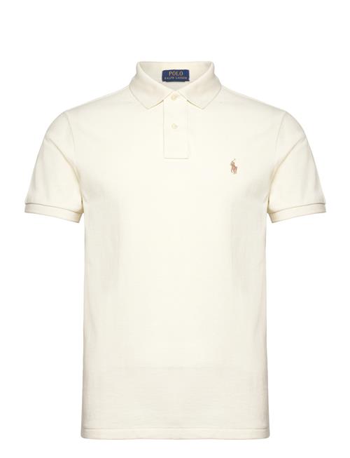 Se Polo Ralph Lauren Basic Mesh-Ssl-Knt Polo Ralph Lauren Cream ved Booztlet