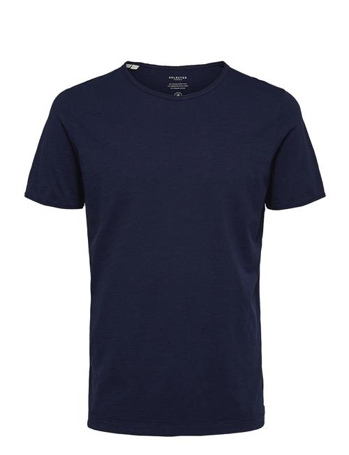 Se Selected Homme Slhmorgan Ss O-Neck Tee Noos Selected Homme Navy ved Booztlet