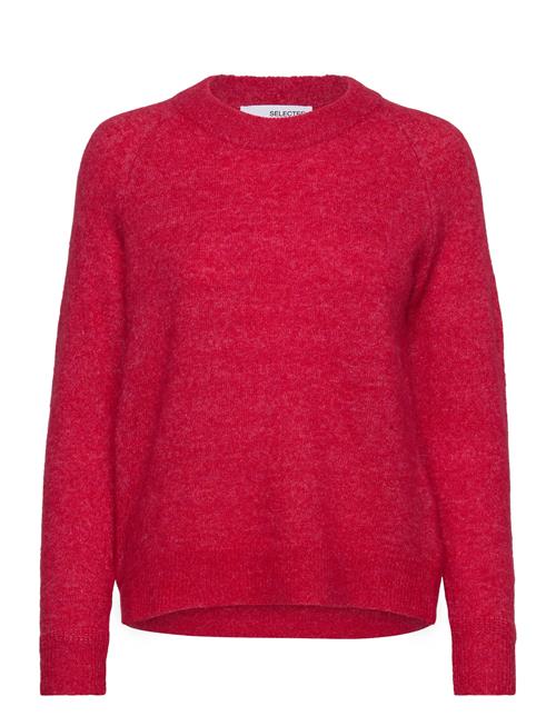 Slflulu Ls Knit O-Neck Selected Red