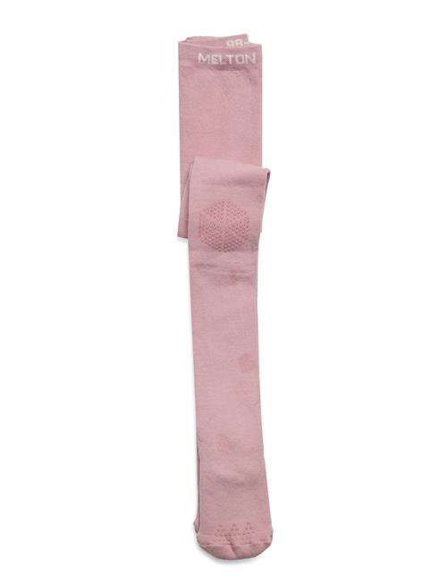 Melton Cotton Tights - Anti-Slip Melton Pink