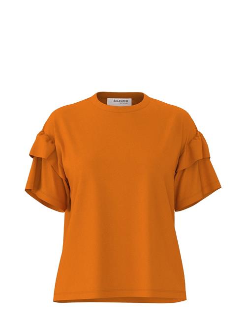 Selected Femme Slfrylie Ss Florence Tee M Noos Selected Femme Orange