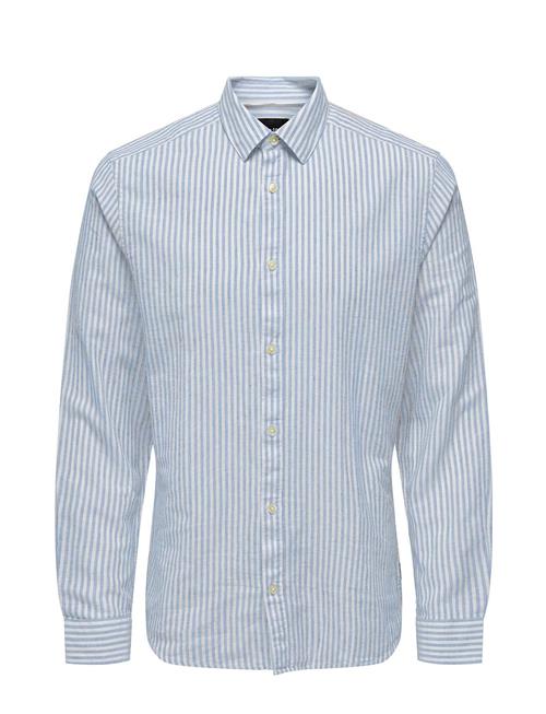 ONLY & SONS Onscaiden Ls Stripe Linen Shirt 6601Noos ONLY & SONS Blue