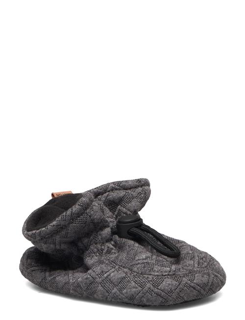 Melton Quilted Textile Slippers Melton Grey