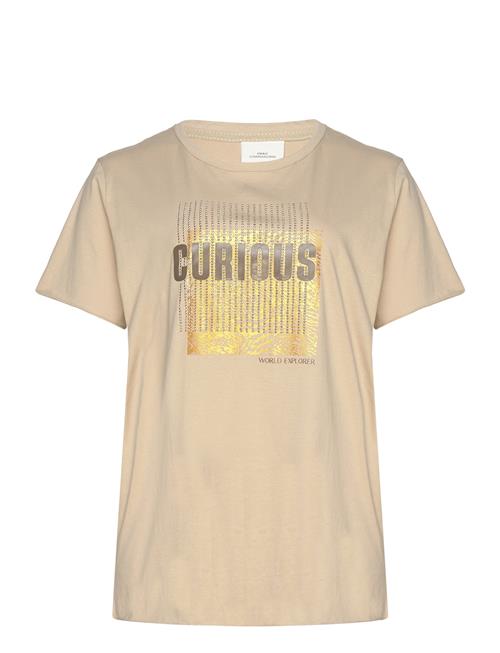 Se ONLY Carmakoma Carmiko Life Curious Ss Boxy Tee Jrs ONLY Carmakoma Beige ved Booztlet