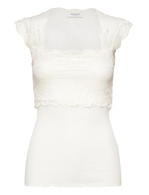 Rosemunde Silk T-Shirt W/ Lace Rosemunde White