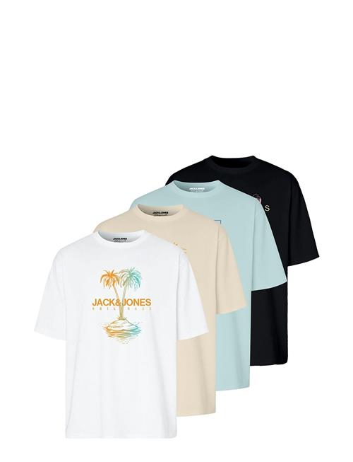 Se Jack & Jones Jorlafayette Tee Ss Crew Neck 2 4Pk Mp Jack & J S White ved Booztlet