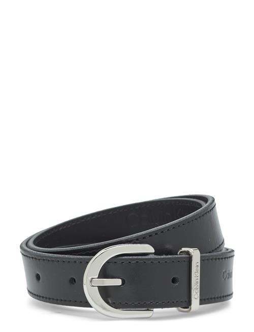 Calvin Klein Round Buckle Logo Loop Belt 2.5 Calvin Klein Black