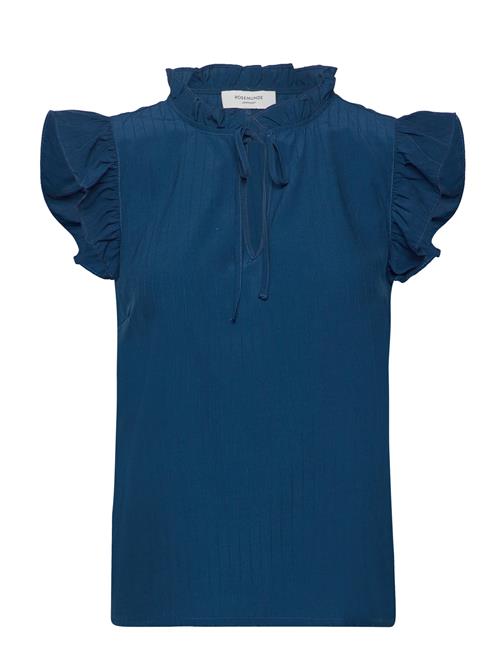 Se Rosemunde Top W/Ruffles Rosemunde Blue ved Booztlet