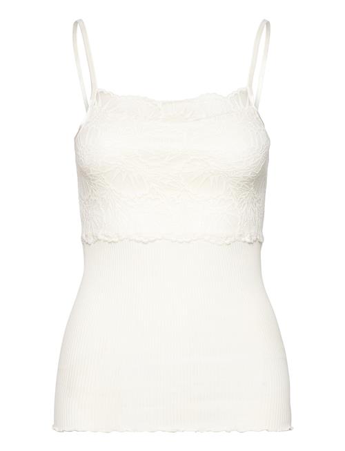 Rosemunde Silk Strap Top W/ Lace Rosemunde White