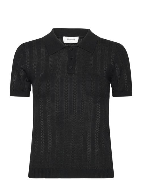 Se Rosemunde Knit Polo Rosemunde Black ved Booztlet