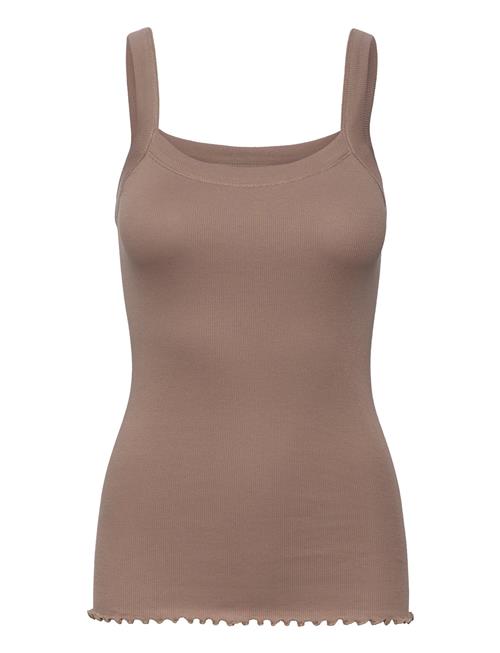 Se Rosemunde Organic Cotton Strap Top Rosemunde Brown ved Booztlet