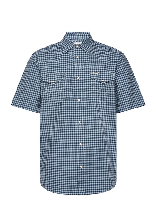 Ss Western Shirt Wrangler Blue