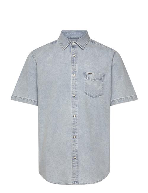 Wrangler Ss 1 Pkt Shirt Wrangler Blue