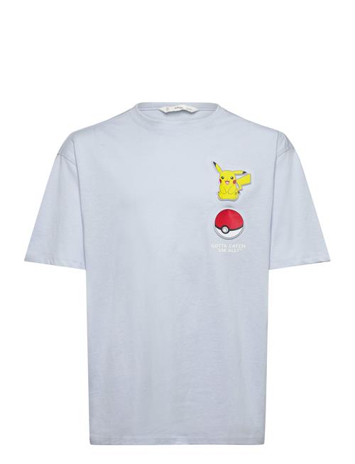 Se Mango Pikachu Pokemon T-Shirt Mango Blue ved Booztlet