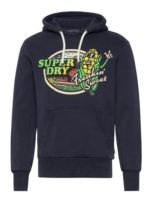 Se Superdry Neon Travel Graphic Loose Hood Superdry Navy ved Booztlet